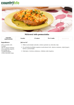 Mrkvová tofu pomazánka