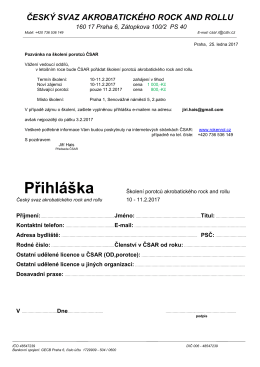 Pozv&aacute;nka na &scaron;kolen&iacute; porotců