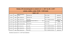 Služby LPS stomatologické - únor 2017