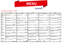 Jídelní lístek na celý týden ve formátu PDF