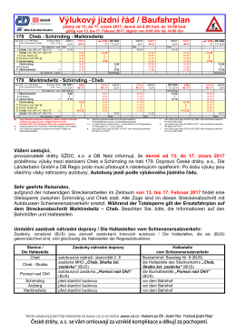 Výlukový jízdní řád / Baufahrplan