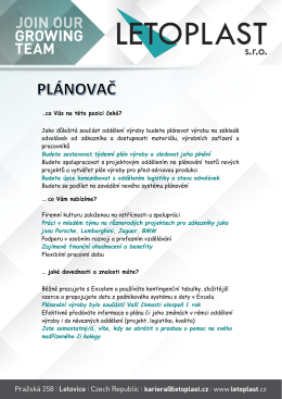 Pl&aacute;novač v&yacute;roby