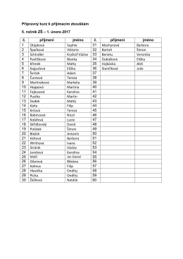 5. roč. Z&Scaron; - term&iacute;n 1. &uacute;nora 2017