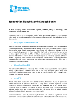 Jsem občan členské země Evropské unie