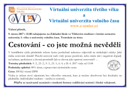 Virtuální univerzita v ZŠ Višňové