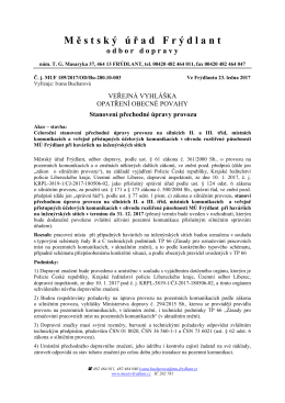 Stanoven&iacute; přechodn&eacute; &uacute;pravy provozu_hav&aacute;rie na
