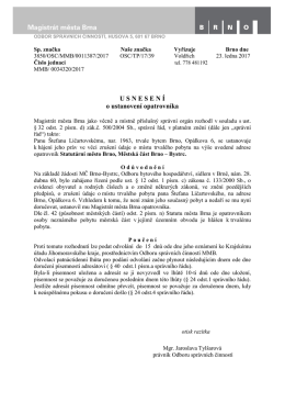 USNESEN Í o ustanovení opatrovníka