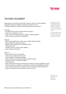technik zkusebny