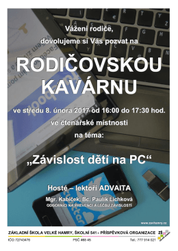 Beseda s odborníky - Rodičovská kavárna