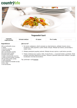Veganské kari - Country Life