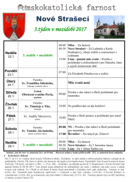 3. týden v mezidobí 2017