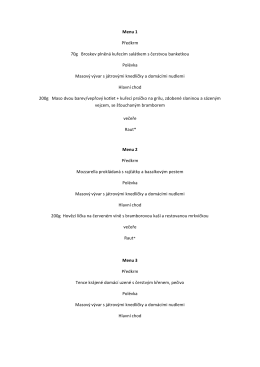 Vzor svatebního menu