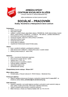 sociální – pracovník