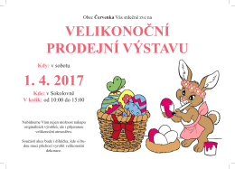 velikonoční prodejní výstavu