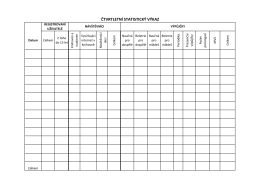 Statistick&yacute; den&iacute;k - tabulka čtvtletn&iacute;