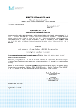 H&Uuml;BERT Erich - Ministerstvo vnitra