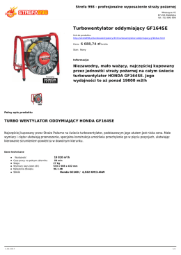 Turbowentylator oddymiający GF164SE