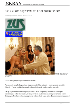 500 + kłóci się z tym co robi polski zus!?