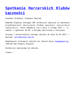 Spotkanie Harcerskich Klubów Łączności