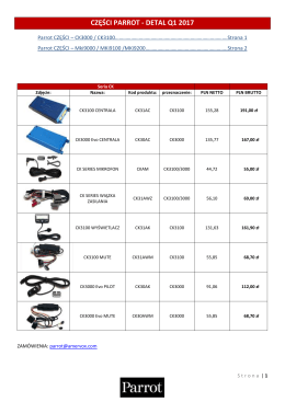Pobierz CENNIK części zamiennych PARROT