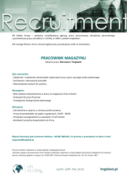 pracownik magazynu