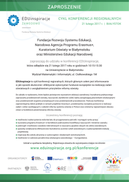 zaproszenie - Kuratorium Oświaty w Białymstoku