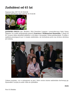 Zaślubieni od 65 lat