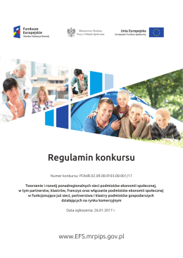 Regulamin konkursu - EFS w Ministerstwie Rodziny, Pracy i Polityki