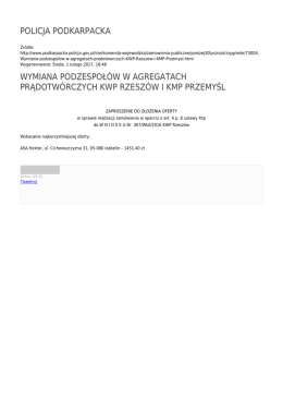 POLICJA PODKARPACKA WYMIANA PODZESPOŁÓW W