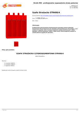 Szafa Strażacka STR400/4