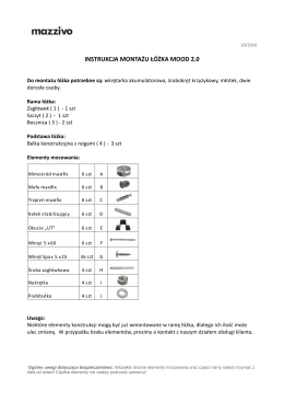 instrukcja montażu łóżka mood 2.0