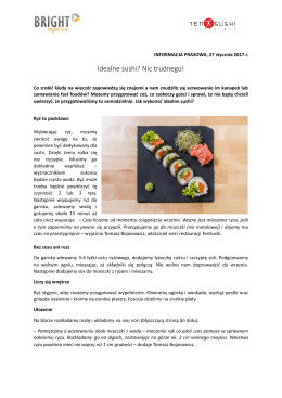 Idealne sushi? Nic trudnego!