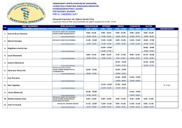 Harmonogram pracy lekarzy - SZPZLO Warszawa