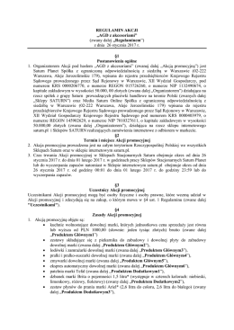 REGULAMIN AKCJI „AGD z akcesoriami”