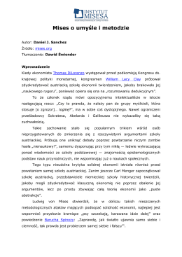 Mises o umyśle i metodzie
