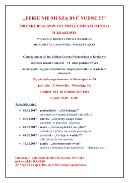 ferie nie muszą być nudne