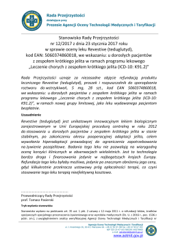 Stanowisko Rady Przejrzystości nr 12/2017 z dnia 23 stycznia 2017