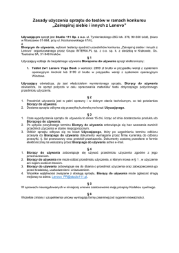 Umowa użyczenia - Komunikat