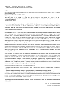 policja kujawsko-pomorska wspólne pokazy służb na stawie w