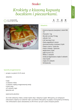 Krokiety z kiszoną kapustą boczkiem i pieczarkami.