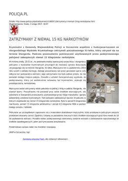 POLICJA.PL ZATRZYMANY Z NIEMAL 15 KG NARKOTYKÓW
