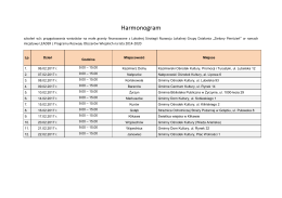 Harmonogram szkoleń