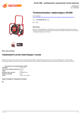 Turbowentylator oddymiający GX200