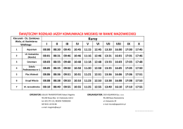 rozklad weekendowy - kierunek zamkowa wola