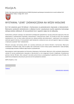policja.pl wystawiał "lewe" zaświadczenia na wózki widłowe