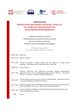 szkolenie wdrażanie reformy systemu oświaty na terenie