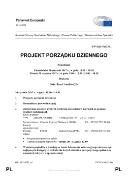 PL PL PROJEKT PORZĄDKU DZIENNEGO