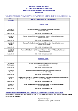 program ferii zimowych 2017