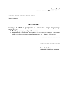 zał. nr 4 oświadczenie