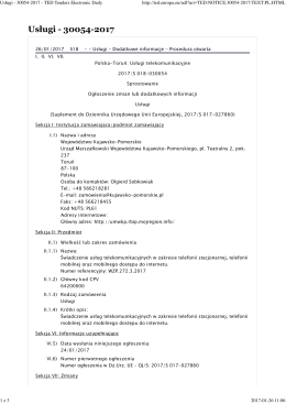 Zmiana ogłoszenia - BIP Urzędu Marszałkowskiego Województwa